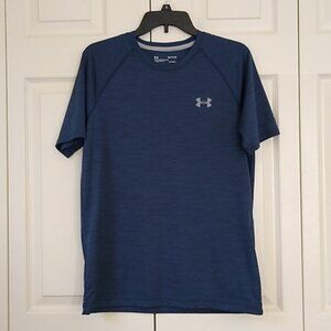 Men's Navy Under Armour Loose Fit Heatgear Short Sleeve